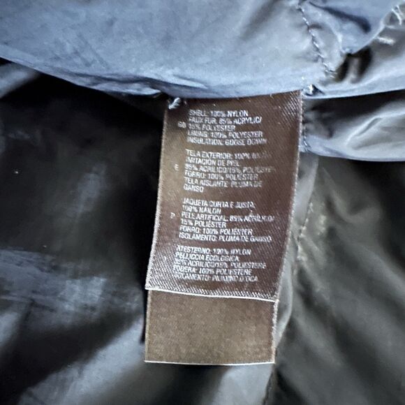 The North Face Jacket Womens XL Black Goose Down Faux Fur Coat Parka Hyvent - Picture 13 of 14